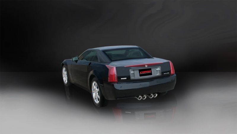 Cadillac XLR Performance Exhaust - Rear - CORSA Performance - Sport Cat-Back + Dual Rear Exit + Twin Polished Pro-Series Tips - Polished - `04-`08